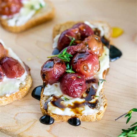 blue-cheese-spread-crostini-with-roasted-grapes image