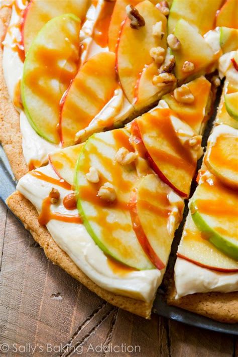 apple-dessert-pizza-with-caramel-cream-cheese-frosting image
