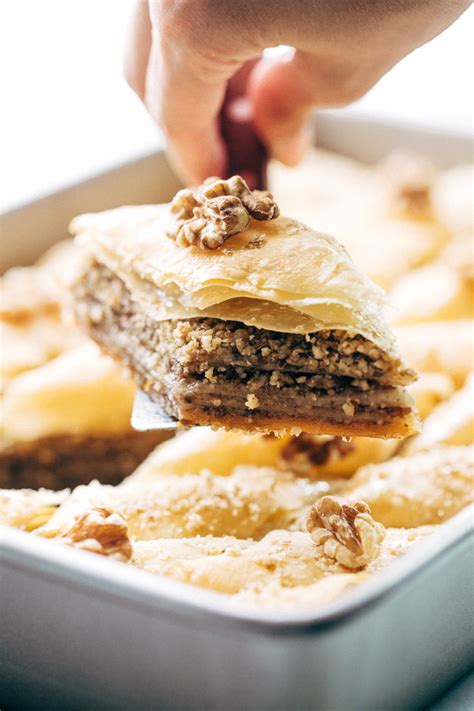 walnut-baklava-with-homemade-syrup-recipe-little image