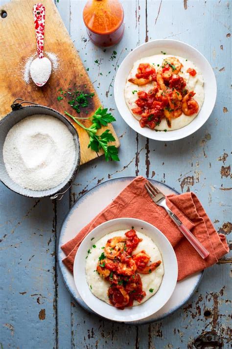 spicy-shrimp-and-cheese-grits-with-tomato-healthy image