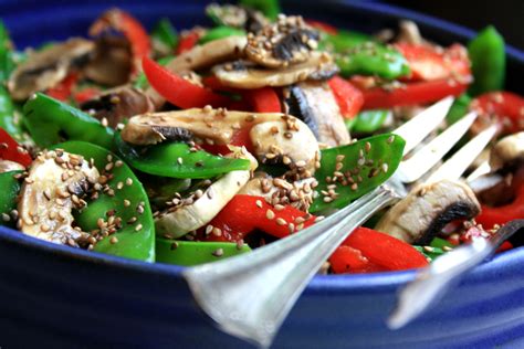 healthy-snow-peas-and-red-pepper-salad-vegan image