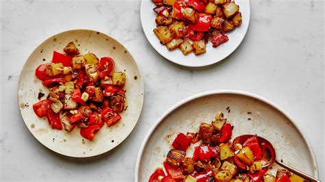 red-pepper-potato-and-peanut-sabzi-recipe-bon image