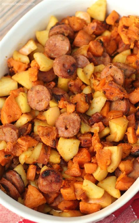 one-pan-paleo-chicken-apple-sausage-sweet-potato image