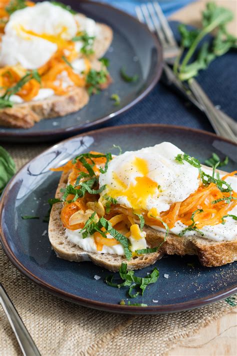 harissa-onion-and-poached-eggs-on-toast-the-worktop image