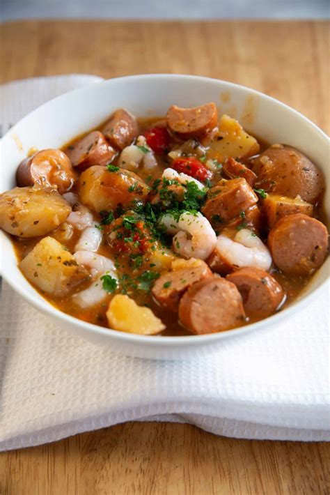 cajun-style-potatoes-smothered-with-shrimp-and-sausage image
