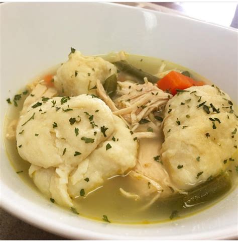 easy-chicken-soup-with-almond-flour-dumplings image