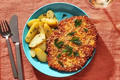 pork-schnitzel-with-warm-potato-salad image