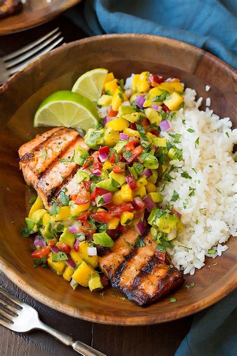grilled-salmon-with-mango-salsa-coconut-rice image