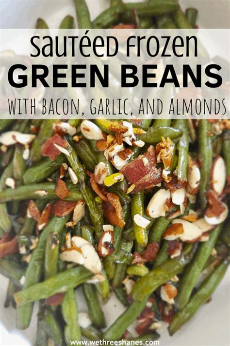 sauted-frozen-green-beans-with-bacon-and-almonds image