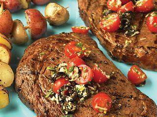 ribeye-steaks-with-fresh-tomato-tapenade-beef image