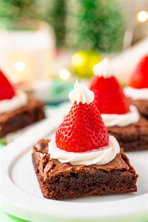 santa-hat-brownies-sugar-and-soul image