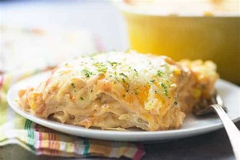 chicken-enchilada-casserole-creamy-cheesy-enchilada image