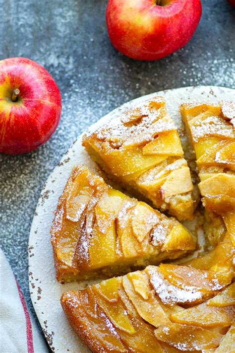ricotta-upside-down-apple-rum-cake-whole-and image