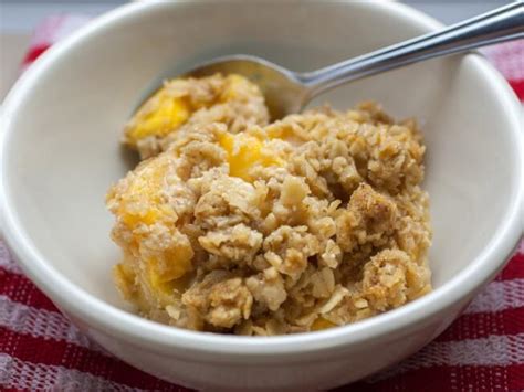 easy-crock-pot-peach-cobbler-with-crunchy-oat-topping image