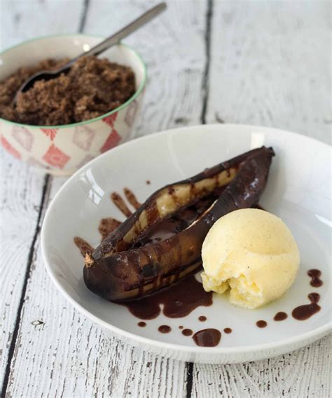 grilled-banana-with-vanilla-ice-cream-and-chocolate image