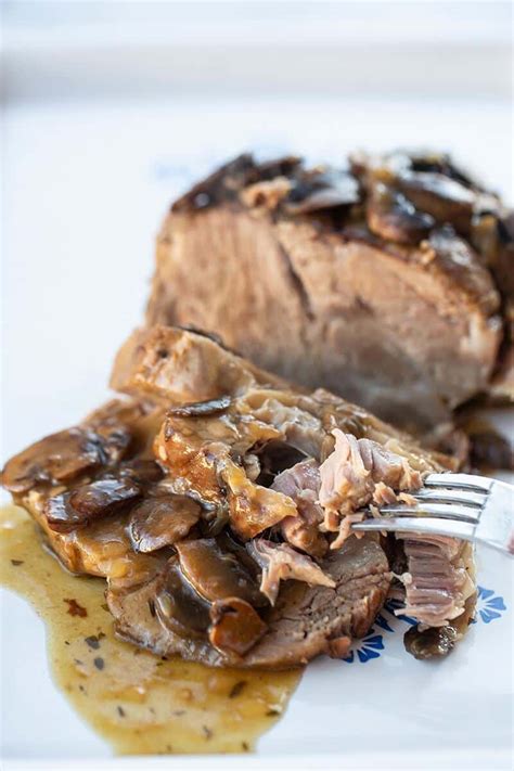 pork-butt-roastboston-butt-roast-with-mushroom-gravy image