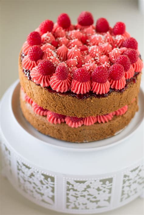 chocolate-raspberry-chiffon-cake-savoring-spoon image