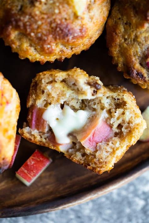 healthy-cinnamon-rhubarb-muffins-sweet-peas-saffron image