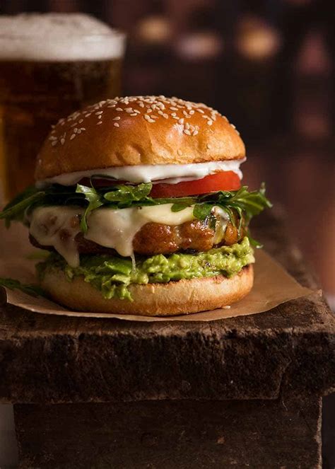 avocado-chicken-burger-recipetin-eats image