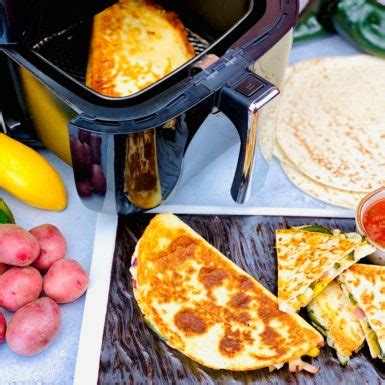 easy-air-fryer-mashed-potato-and-veggie-quesadillas image