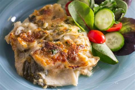 chicken-spinach-lasagna-bake-with-four-cheeses image