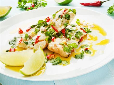 oven-roasted-sea-bass-with-ginger-and-lime-sauce image