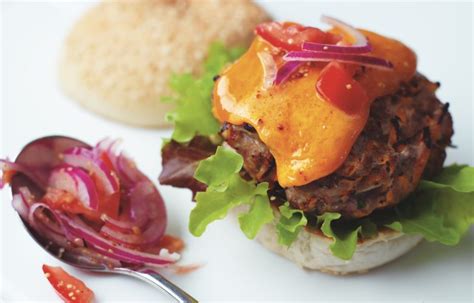 red-leicester-burgers-with-tomato-and-onion-relish image