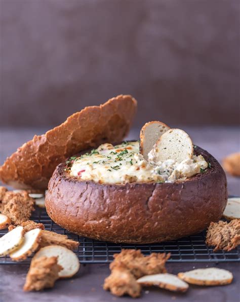 warm-crab-artichoke-dip-in-a-bread-bowl-the-cookie image