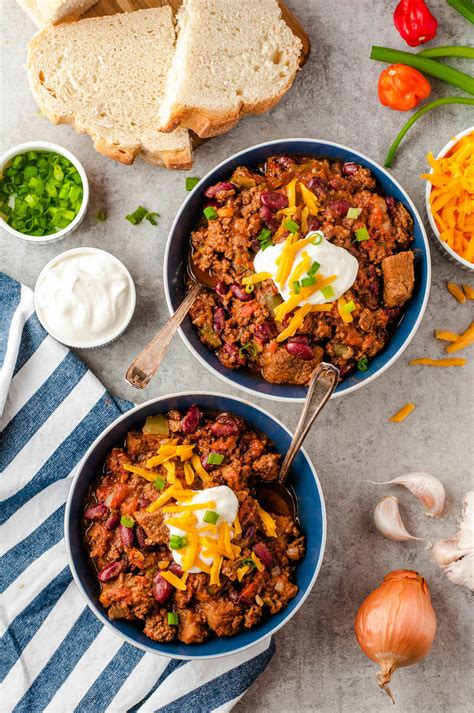 chunky-chili-recipe-with-ground-beef-stew-beef image