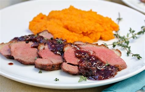 pan-seared-duck-breast-with-savory-blackberry-sauce image
