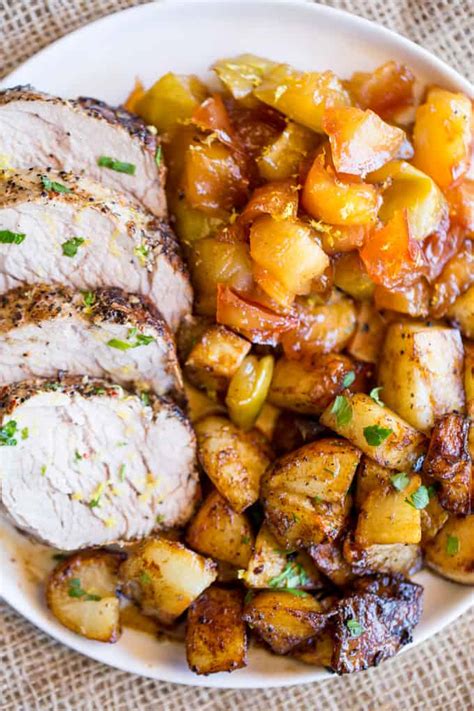 honey-apple-pork-with-potatoes-one-pan-dinner-then image
