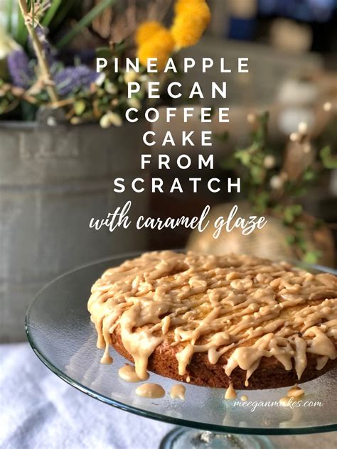 pineapple-pecan-coffee-cake-with-caramel-glaze image