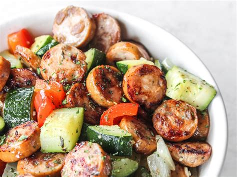 20-minute-skillet-sausage-zucchini-the-whole-cook image