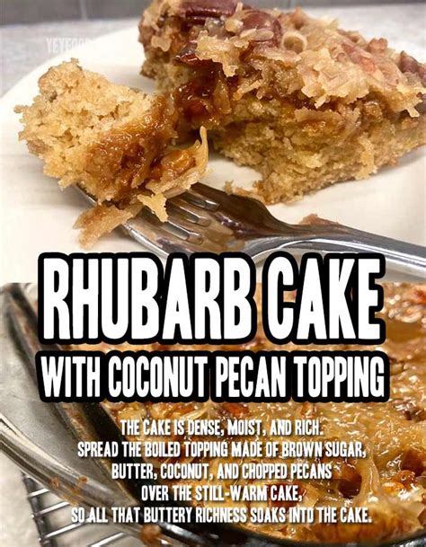 rhubarb-cake-with-coconut-pecan-topping image