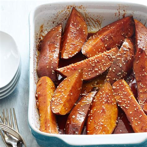 soy-glazed-sweet-potatoes-recipe-eatingwell image