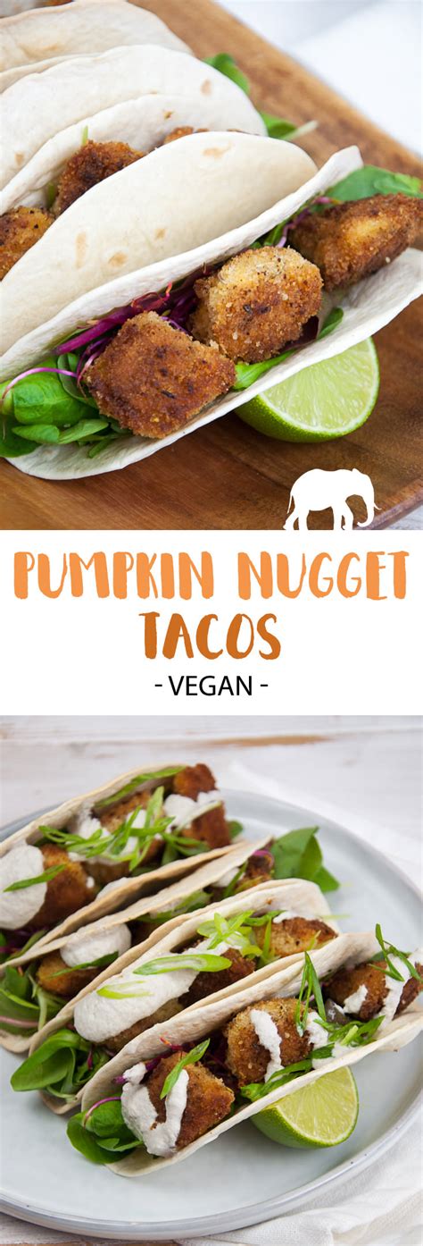 vegan-pumpkin-nugget-tacos-recipe-elephantastic image