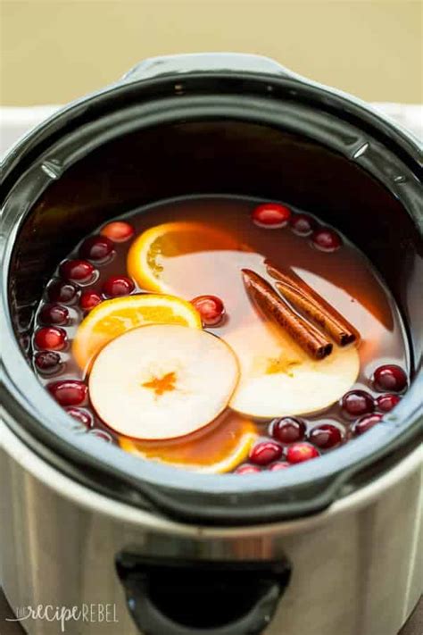 crock-pot-slow-cooker-cranberry-apple-cider-easy image