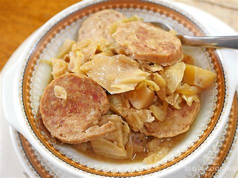 slow-cooker-sausage-and-cabbage-slow-cooking image