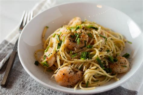 sous-vide-butter-poached-shrimp-with-spaghetti image