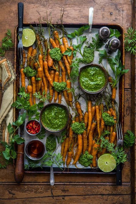 no-waste-maple-roasted-carrots-with-carrot-top-pesto image