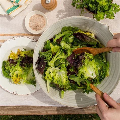 basic-green-salad-with-vinaigrette-recipe-eatingwell image