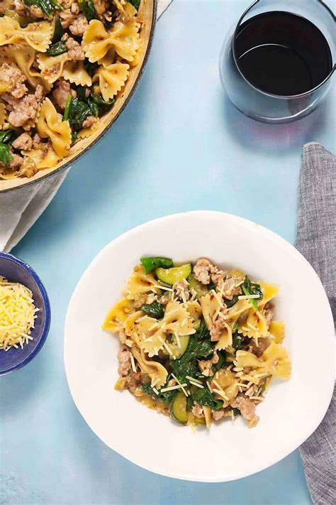 sausage-and-eggplant-one-pot-pasta-the-busy image