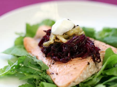 roasted-salmon-with-rhubarb-and-red-cabbage image