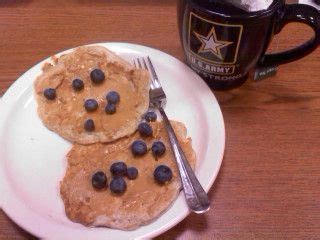 blueberry-vanilla-protein-pancakes-with-peanut-butter image