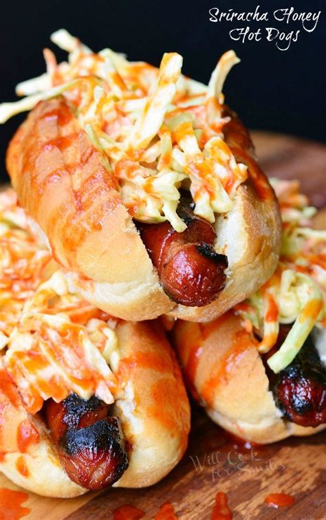 sriracha-honey-hot-dogs-will-cook-for-smiles image