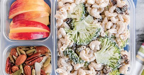 meal-prep-creamy-pasta-salad-with-broccoli-and-raisins image