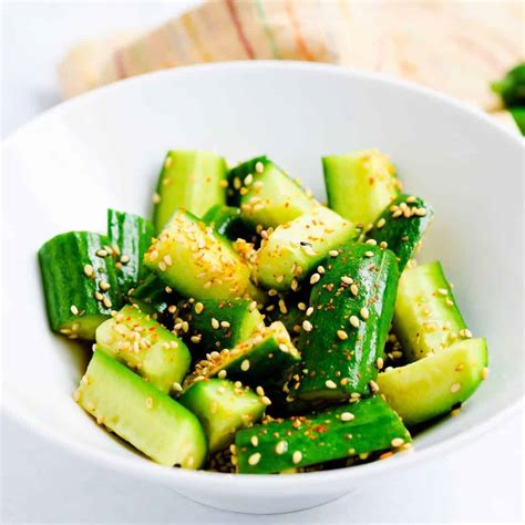 spicy-garlic-asian-cucumber-salad-4-minutes image
