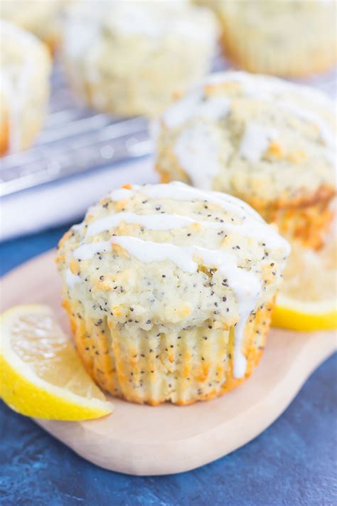 lemon-poppy-seed-muffins-with-cream-cheese-glaze image