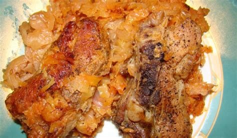 pork-ribs-with-sauerkraut-in-the-oven image