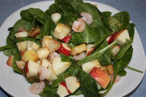 shrimp-spinach-salad-recipe-sparkrecipes-healthy image